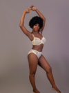Woman wearing elegant premium lingerie from Sshhh Lingerie collection